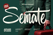 Semate - Handwritten Brush Font, a Handwritten Font by Afkari Studio (Thumbnail 1 of 7)