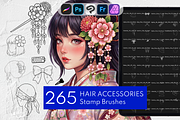 265+ Hair Accessories Stamps, a Brush Add-On by Selentaori Studio (Thumbnail 1 of 12)