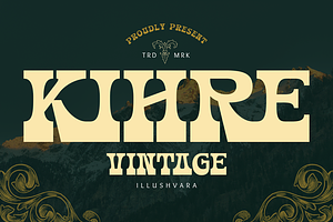 Kihre Vintage - Logo Branding Font