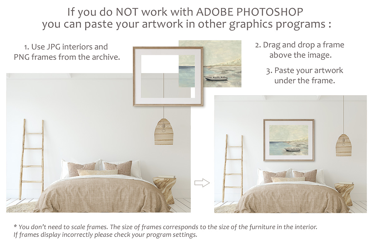 BOHO HOME Wall&Frame Mockups, a Poster Template by MyHomeMockups (Photo 11 of 12)