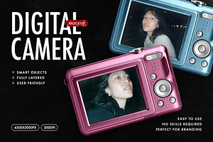 Digital Camera Mockup, a Product Mockup by Design Squad