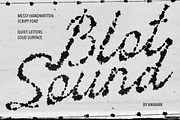 Blot Sound - Messy Ink Script Font, a Script Font by AnMark (Thumbnail 1 of 11)