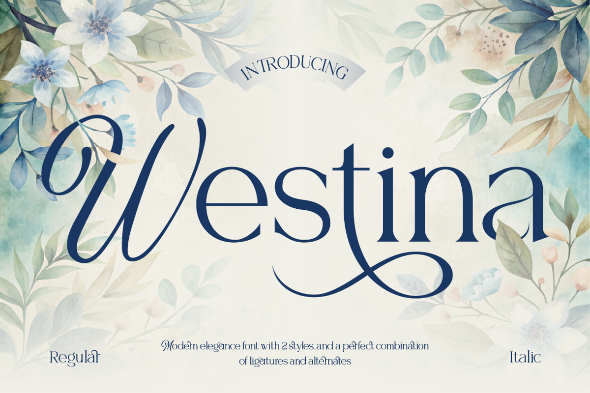 Westina, a Serif Font by Burntilldead (Photo 1 of 12)