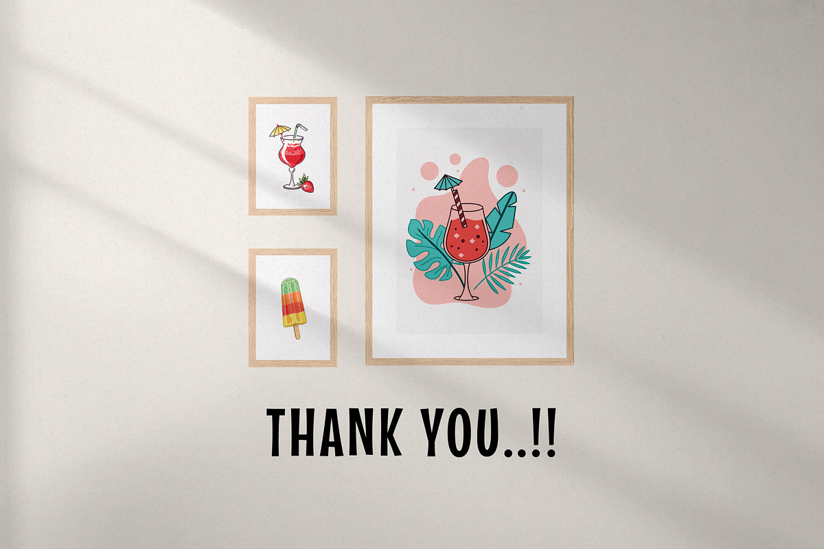 Summer Beach Wall Art Set, a Wallpaper Graphic by Helospace (Photo 10 of 10)