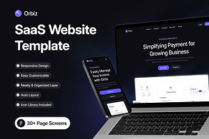 Orbiz - SaaS Website Template