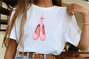 Watercolor Ballet Shoes Clipart, an Illustration by CrexoraLab (Thumbnail 2 of 5)