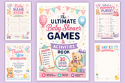 Baby Shower Games & Activities Book, a Stationery Template by Designmela01 (Thumbnail 6 of 6)