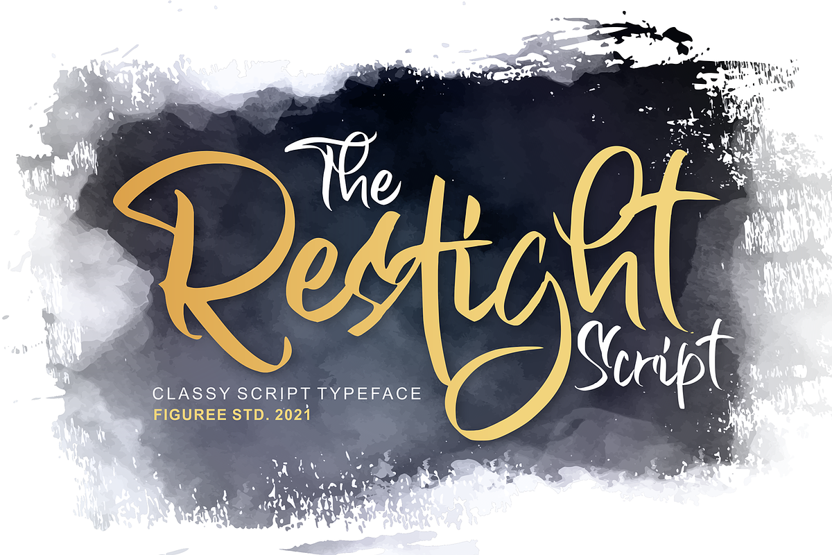 The Restight Script, a Font by figuree studio (Photo 1 of 10)