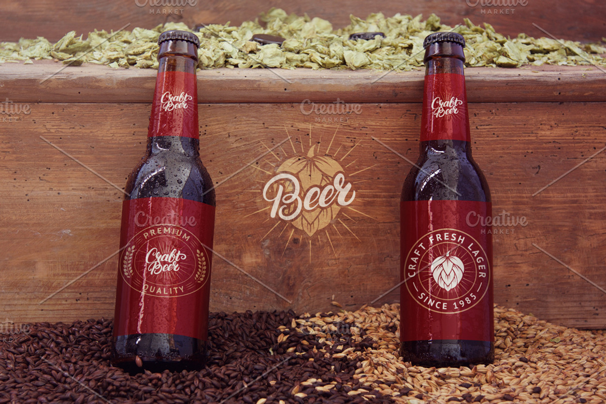 Set craft beer logo & labels., a Branding & Logo Template by SiberianArt (Photo 6 of 7)