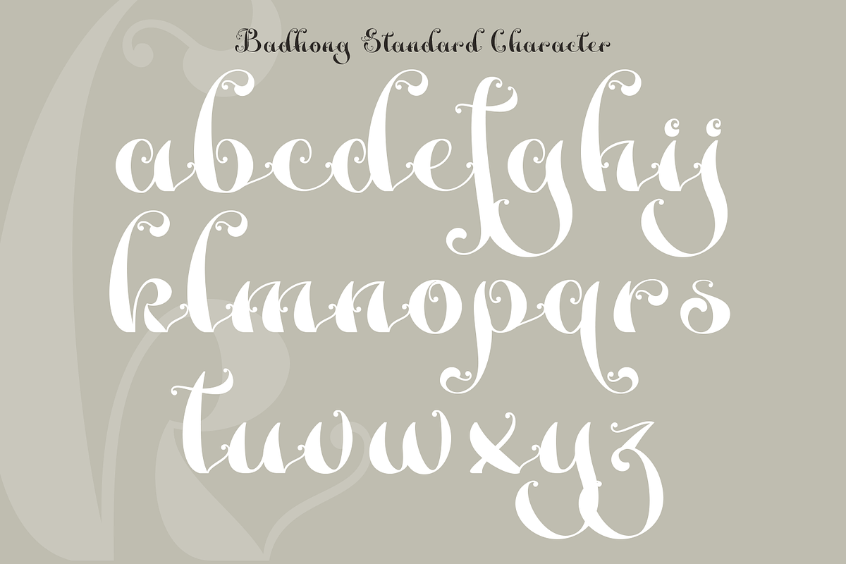 Badhong Classic Script, a Script Font by TypeClassHeroes (Photo 6 of 15)