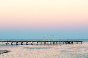 Sunset Reflection With Jetty, a Nature Photo by THP Creative