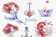 NAUTICAL SUMMER Watercolor set, an Illustration by Lemaris (Thumbnail 2 of 7)