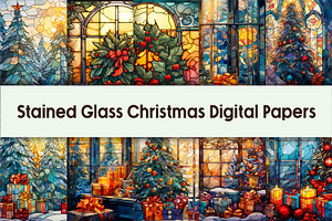 Stained Glass Christmas Digital