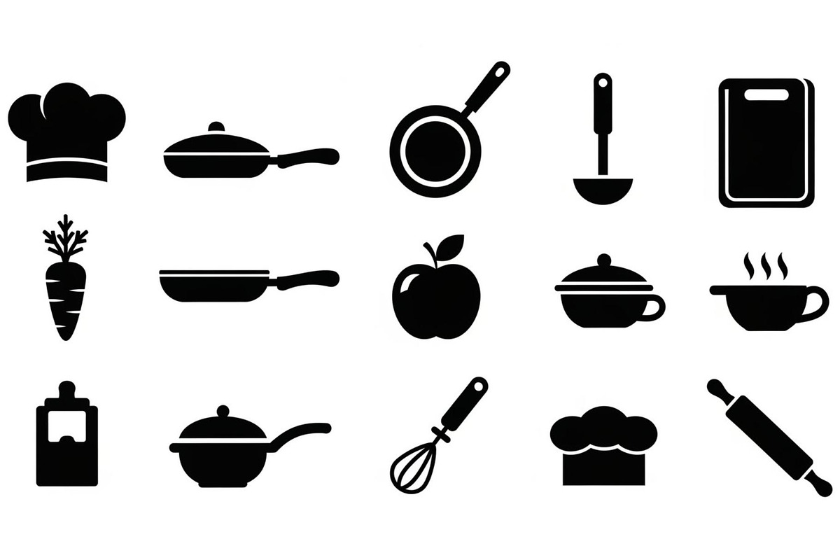 Kitchen Cooking Icon Vector Bundle, an Illustration by jahid234 (Photo 44 of 51)