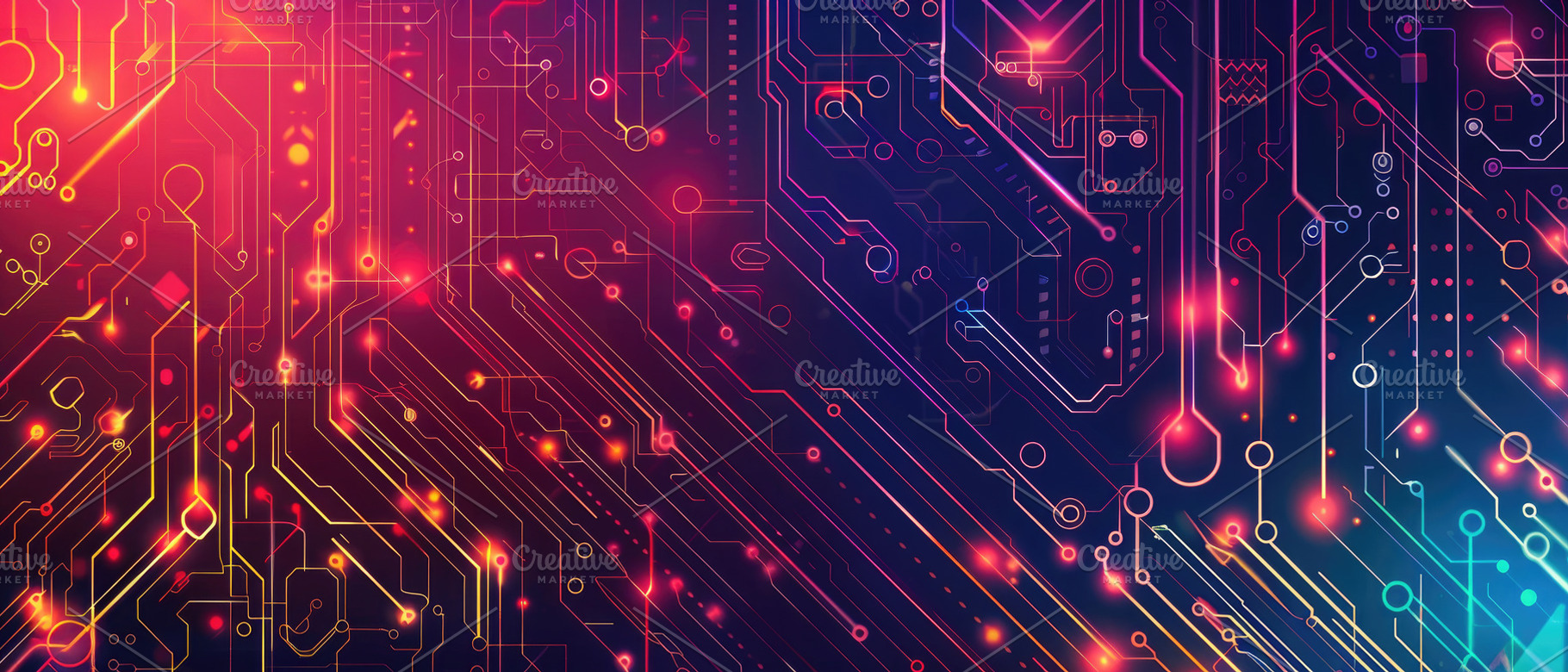 Abstract digital art of glowing circ, a Photo by LOGOCREATIVE