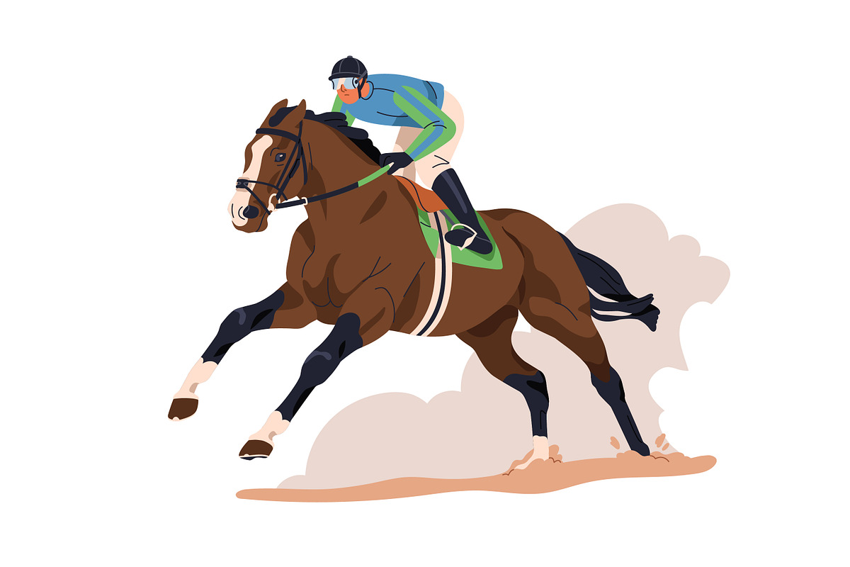 Jockeys riding race horses set, an Animal Illustration by Good Studio (Photo 5 of 6)