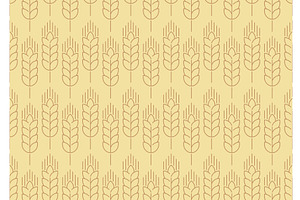 Line art cereal wheat pattern, a Food Illustration by Vector Tradition