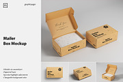 Mailer Box Mockup, a Packaging Mockup by graphicpages (Thumbnail 1 of 9)