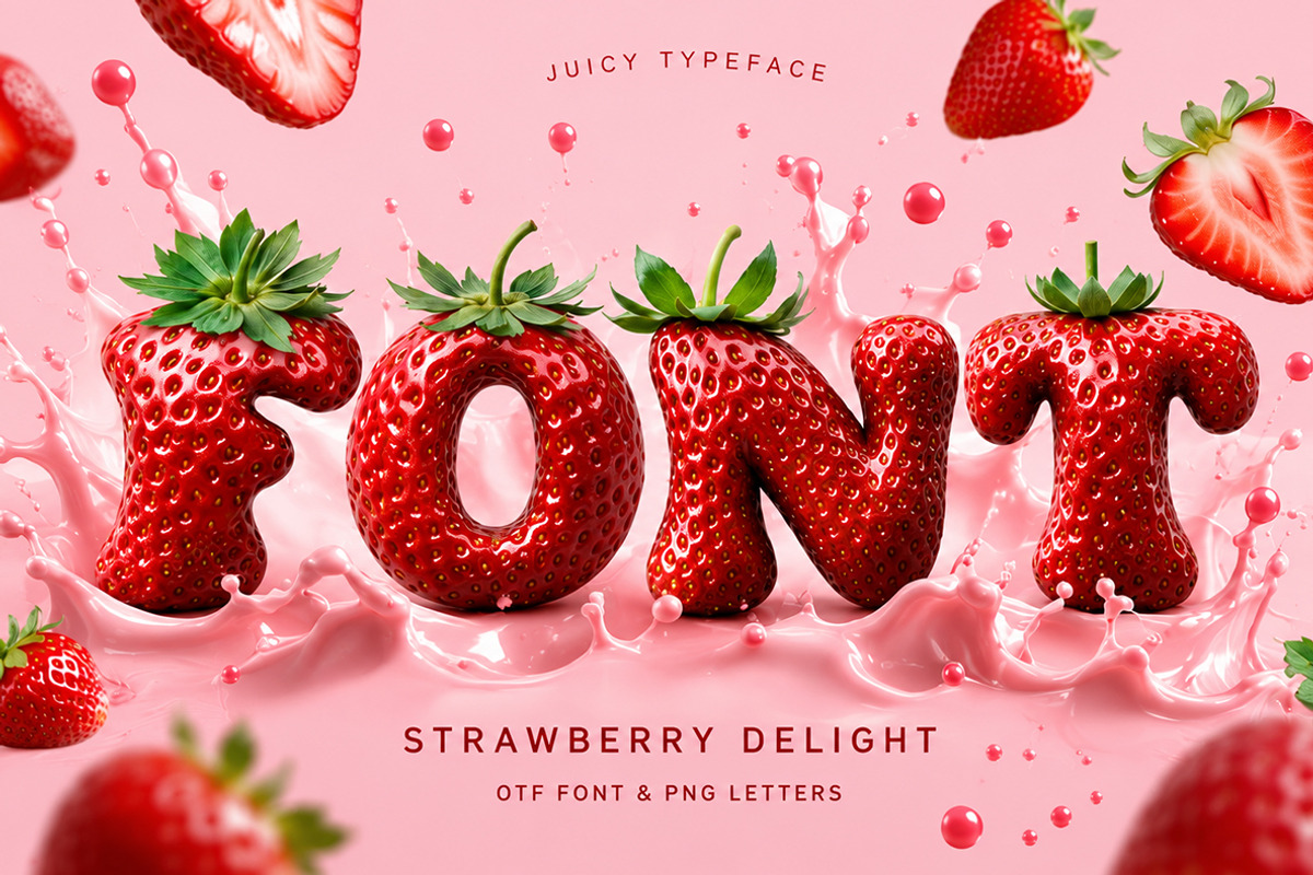 Strawberry Delight Font, a Serif Font by Handmadefont (Photo 9 of 14)