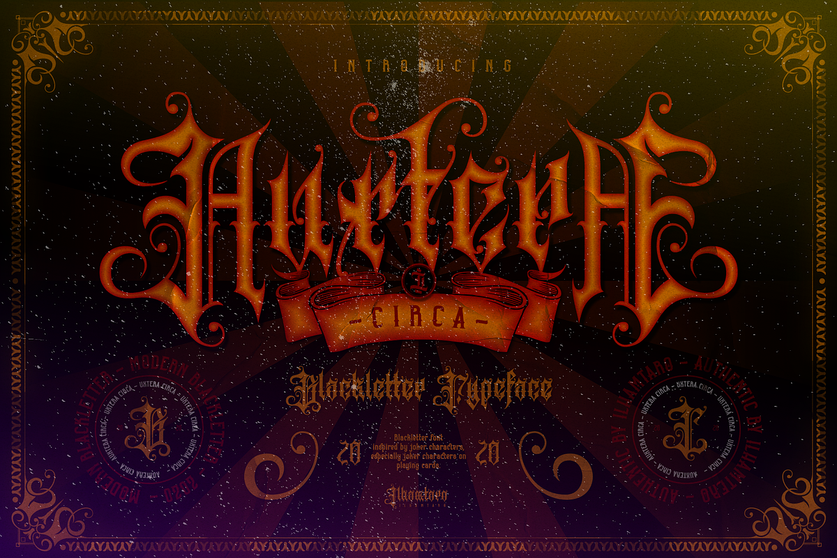 Auxtera Circa, a Blackletter Font by ilhamtaro (Photo 1 of 10)