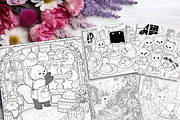 Cozy Bedtime Animal Coloring Page, a Brochure Template by LA Design (Thumbnail 7 of 10)