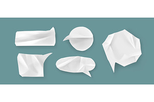 Vintage crumpled paper speech, an Illustration by art PVP - market