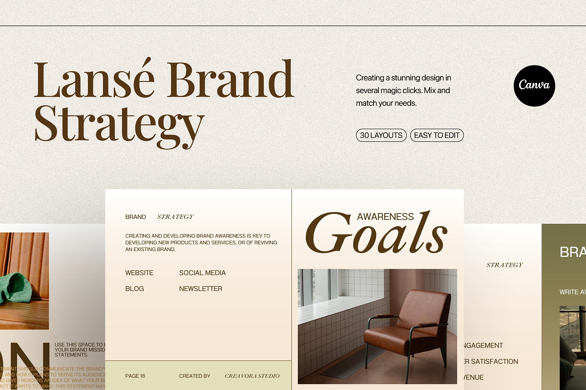 Lansé - Brand Strategy Template, a Presentation Template by Creavora (Photo 1 of 13)