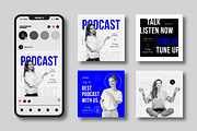 Podcast Social Media Post Layout Set, a Social Media Template by MightyDesign (Thumbnail 1 of 7)