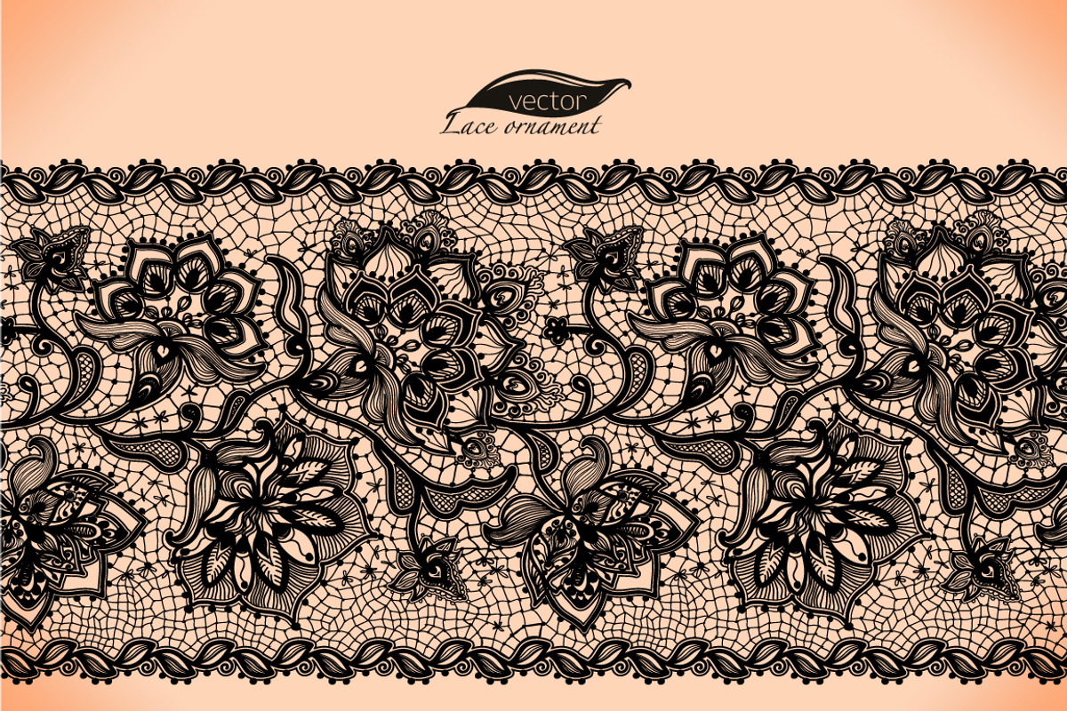 lace ribbon seamless pattern, a Texture Graphic by Vikpit (Photo 3 of 4)
