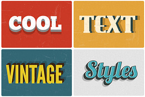 Retro Text Layer Styles - Photoshop