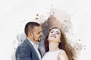Wedding Watercolor Art Photo Effect, an Action Add-On by MRI STUDIO (Thumbnail 11 of 22)