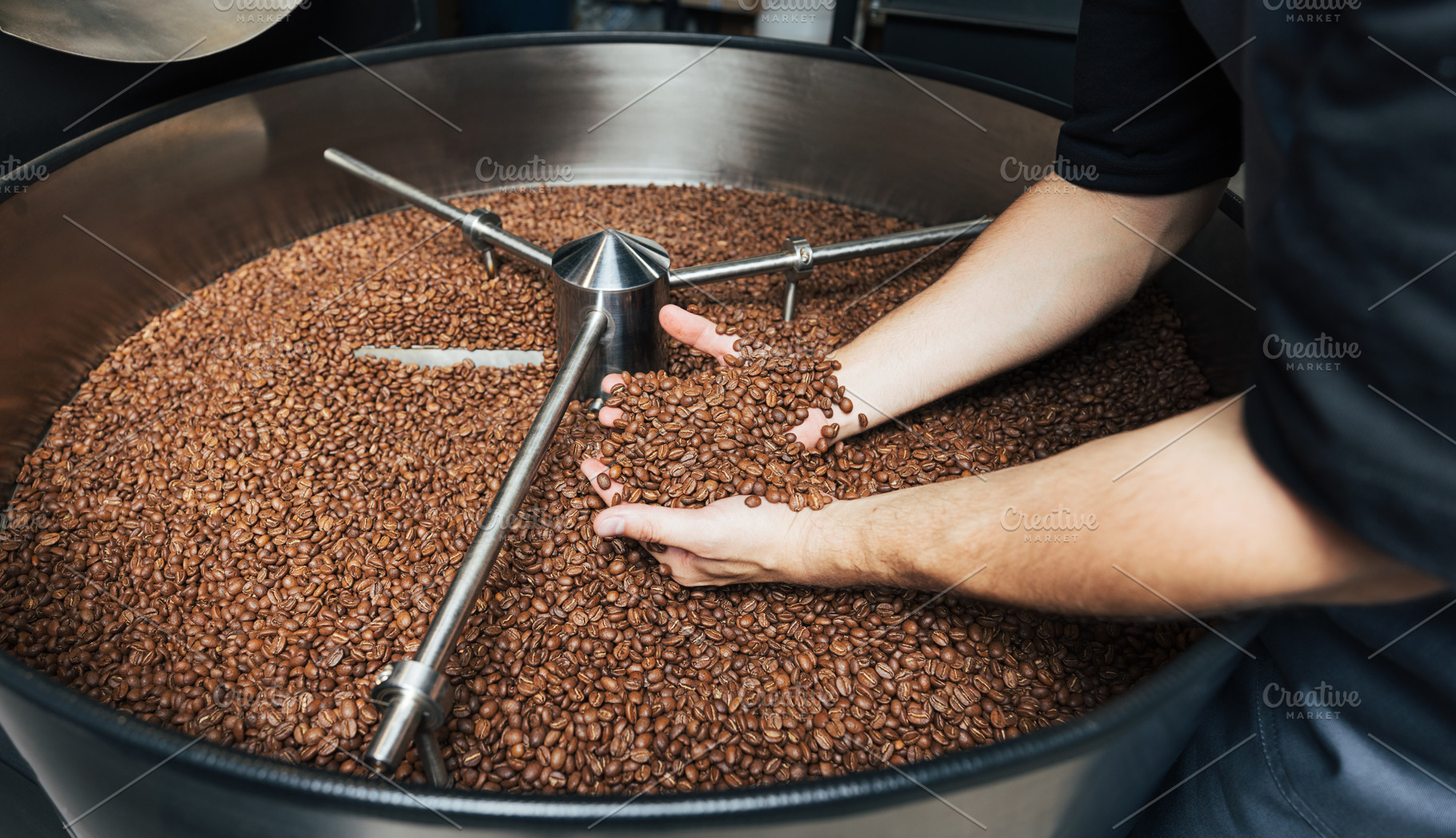 Unrecognizable male scooping beans, a Food & Drink Photo by Artem Varnitsin