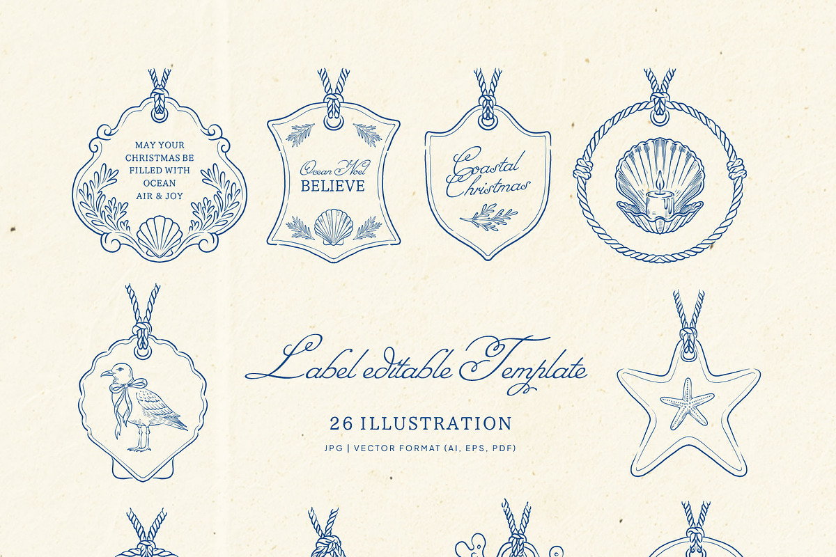 Coastal Christmas Illustration Kit, a Seasonal Illustration by KetteCreate (Photo 6 of 21)
