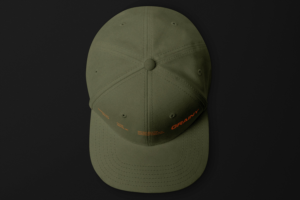 GRAINY Baseball Hat Mockup Kit, a Hat Mockup by Catkie - Digital Art (Photo 7 of 9)