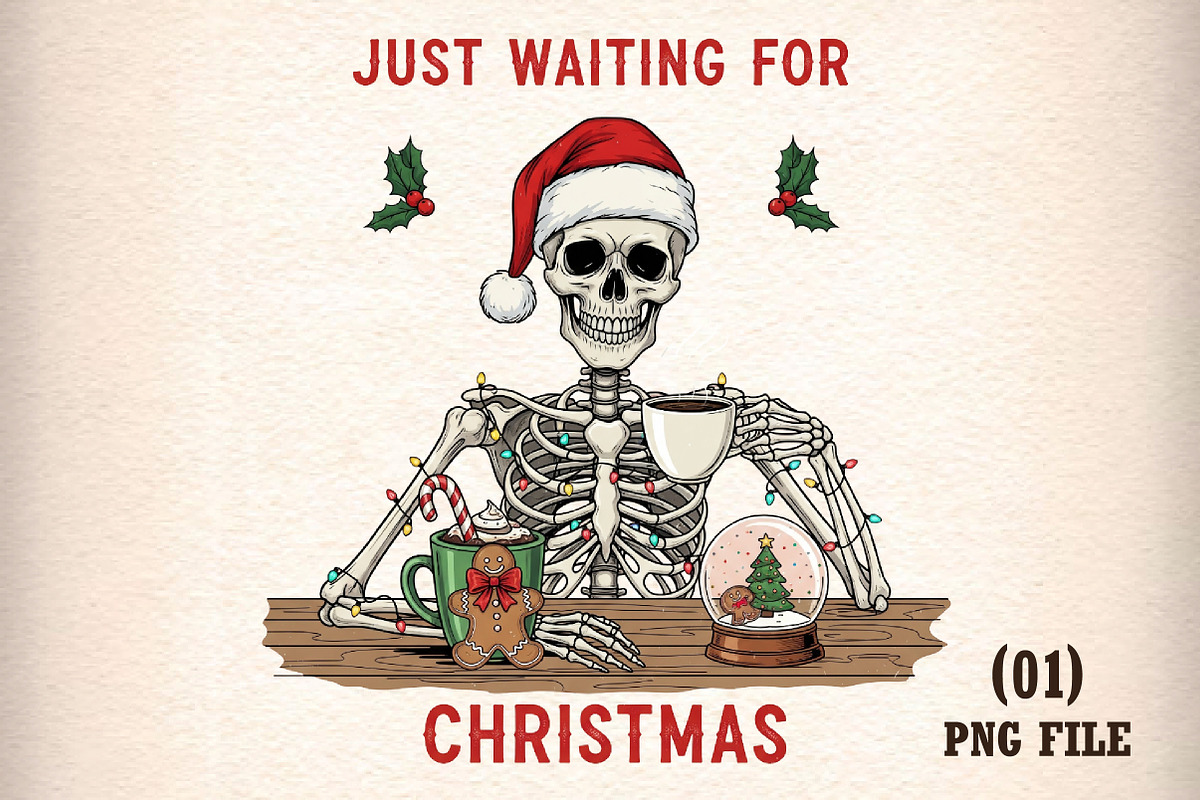 Funny Skeleton Christmas Png, an Icon by DreamArtGraphic (Photo 1 of 5)