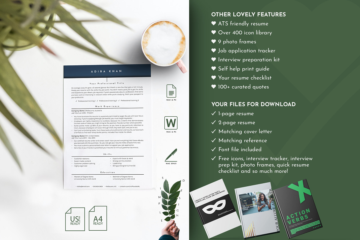 Minimalist Resume Template, CV Word, a Resume Template by Career Canvas (Photo 6 of 11)