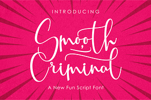 Smooth criminal, a Script Font by Gatype