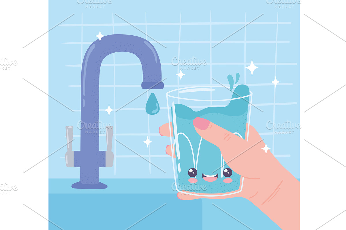 drink water concept, a Food Illustration by studiogstock