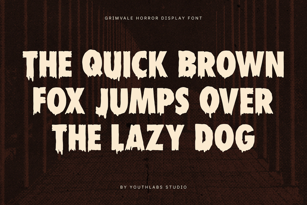 Grimvale - Bold Horror Display Font, a Sans Serif Font by Youthlabs Studio (Photo 2 of 12)