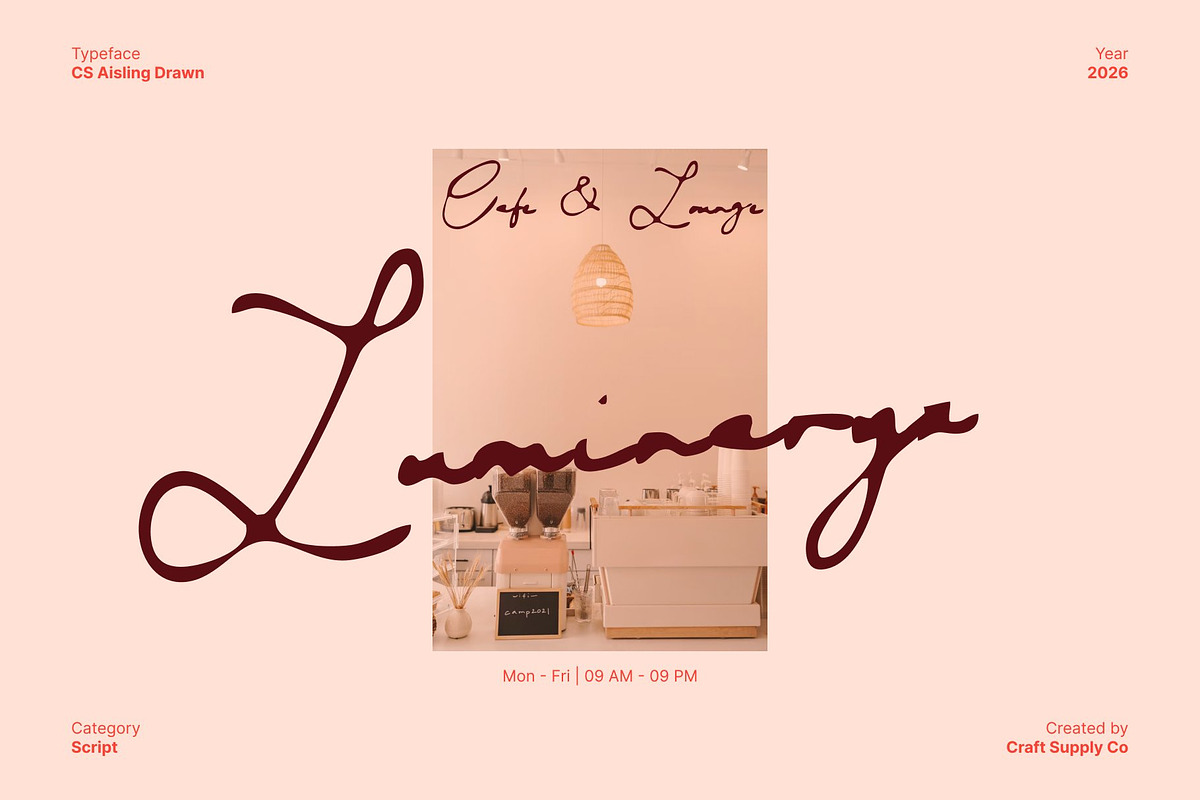 CS Aisling Drawn, a Handwritten Font by Craft Supply Co. (Photo 5 of 8)