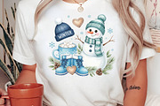 Funny Cute Snowman Png Christmas PNG, an Illustration by Libby Wishes (Thumbnail 2 of 7)