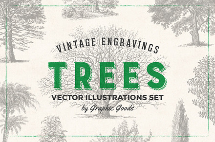 Trees - Vintage Illustrations Set