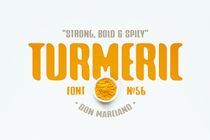 Turmeric spicy font