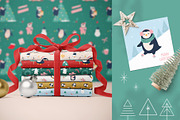 Cute Penguin Clipart & Winter Cards, an Animal Illustration by danceyourlife (Thumbnail 12 of 12)