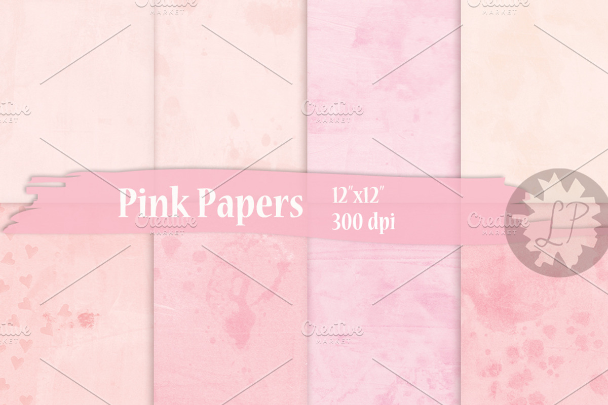 Delicate Pink Papers, a Pattern Graphic by Liz Plummer (Photo 1 of 5)
