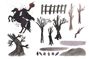 Sleepy Hollow Watercolor Set!