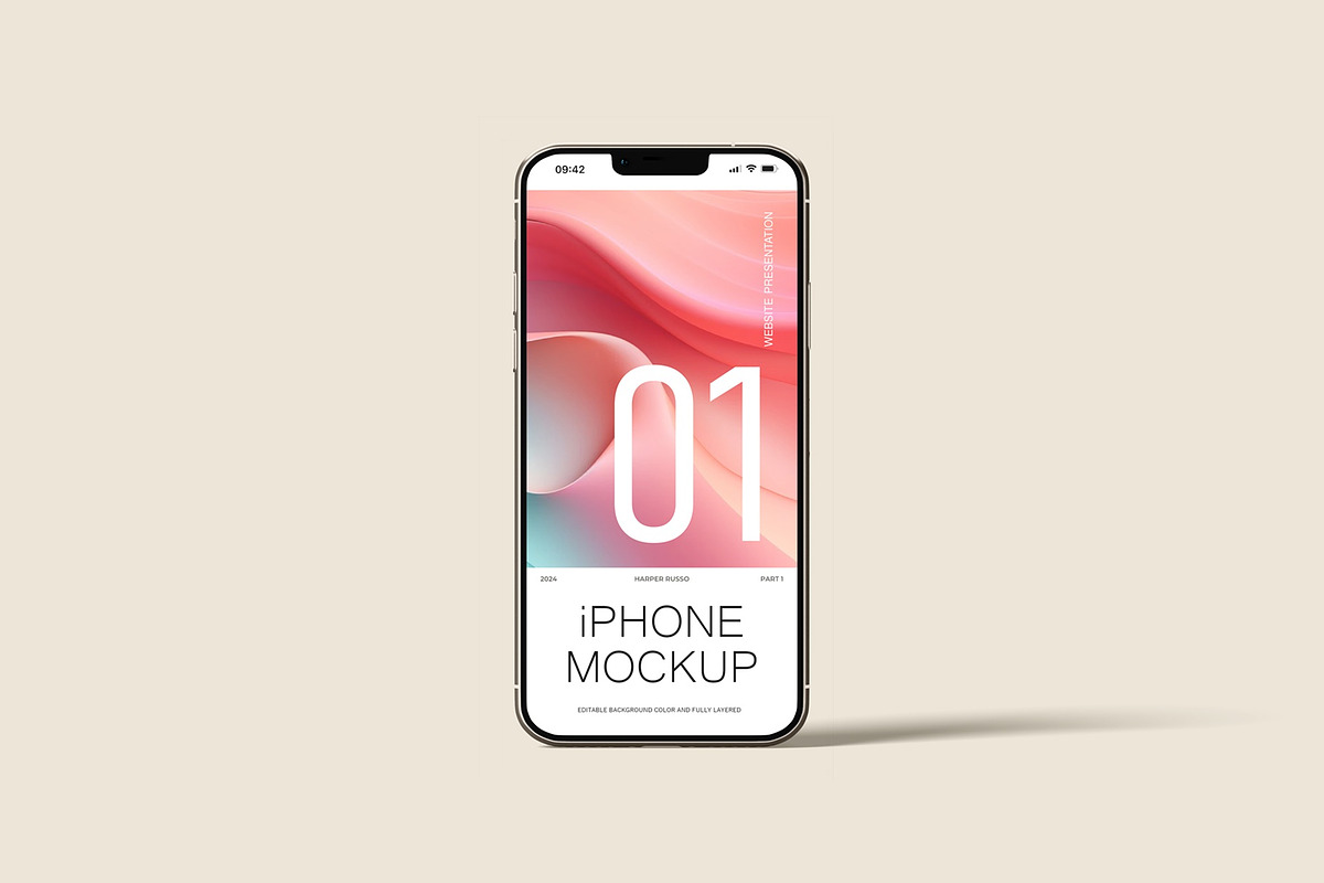Realistic iPhone Mockup, a Device Mockup by Sweetdady (Photo 2 of 4)