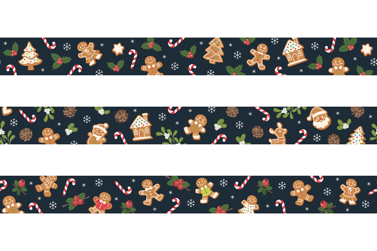Christmas Borders Set, a Pattern Graphic by Barsuk's Shop (Photo 1 of 3)