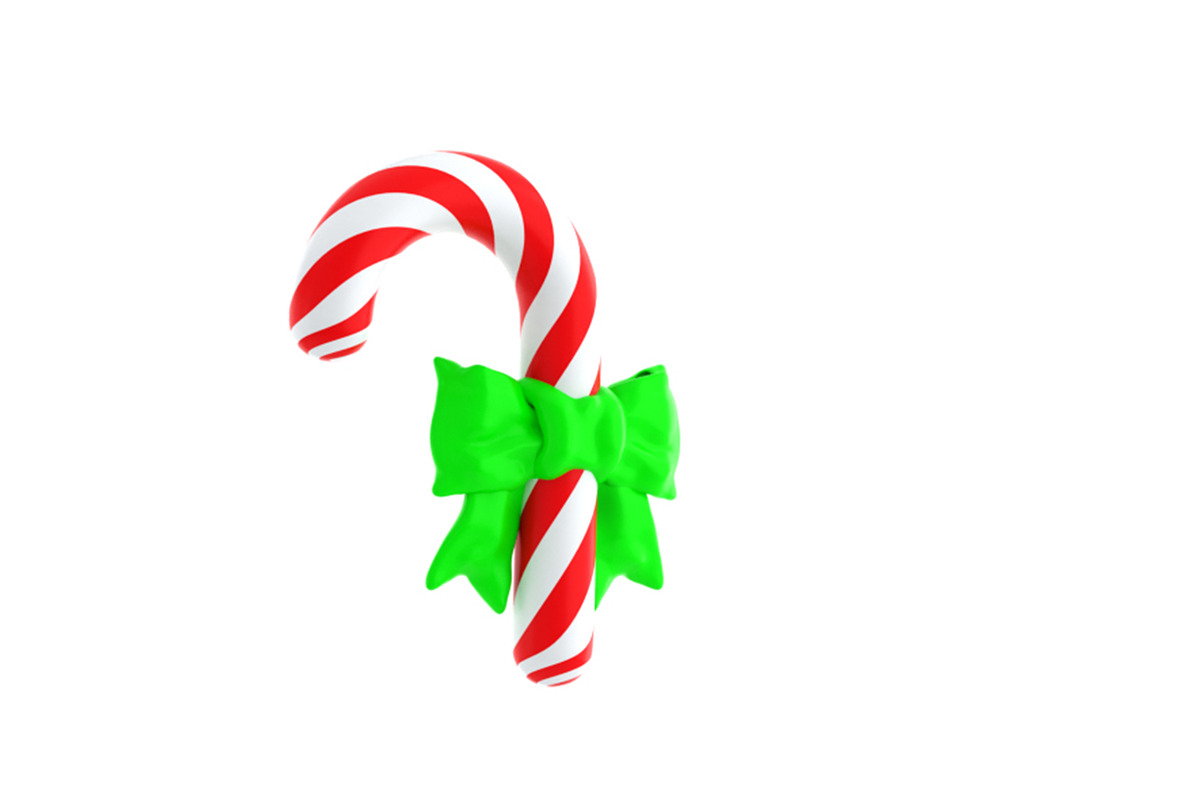 Candy Cane with Green Bow, a Food & Drink 3D Model by Artem Varnitsin (Photo 1 of 12)