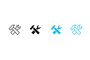 Variety of tool icons featuring, an Object Illustration by skripnikbb